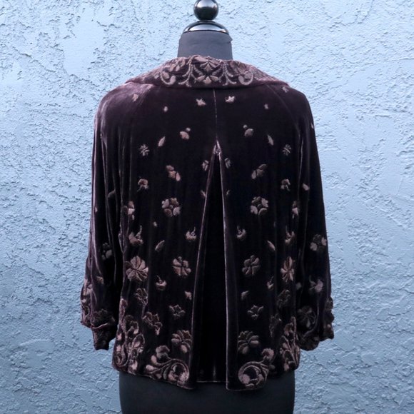 Elie Tahari Embroidered Velvet Jacket - Picture 2 of 4